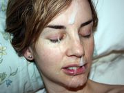 Novia recibe una gran carga de esperma en su cara